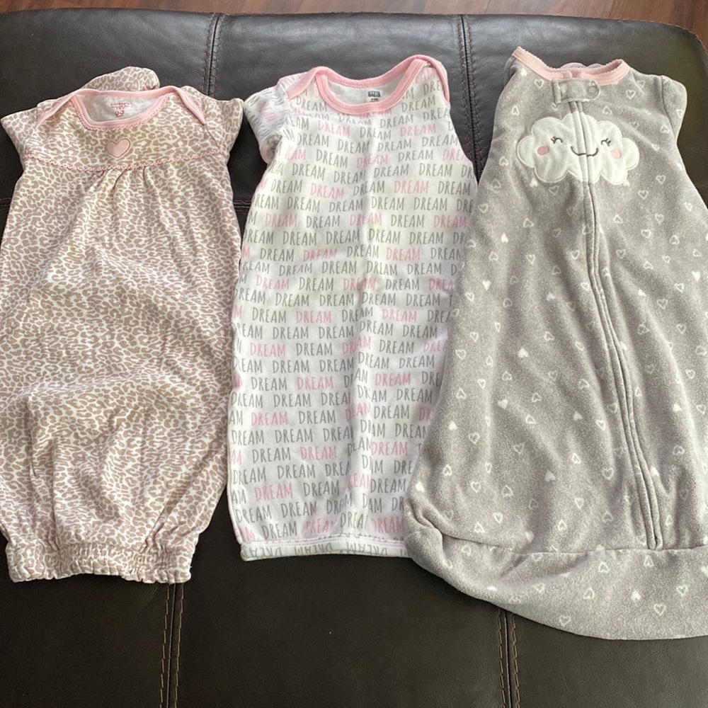 Baby girl sleep gowns